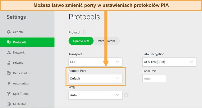 VPN traci połączenie jak to naprawić PIA Protokoły ustawienia