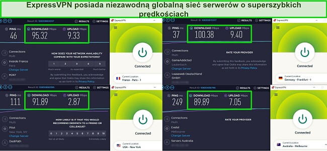 VPN traci połączenie jak to naprawić expressvpn testy prędkości Francja USA Niemcy Australia