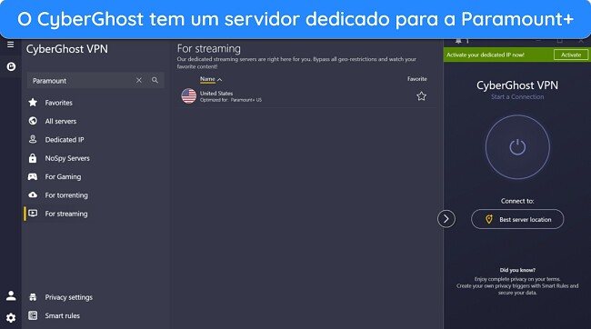 M&aacute;scara com o nome 'How to Watch Paramount+ CyberGhost Dedicated Streaming Servers